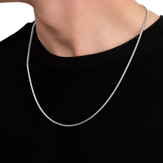Silver 3mm Snake Chain For Men With High Quality.